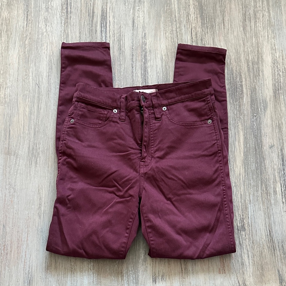 Madewell Women's Deep Burgundy Skinny Jeans